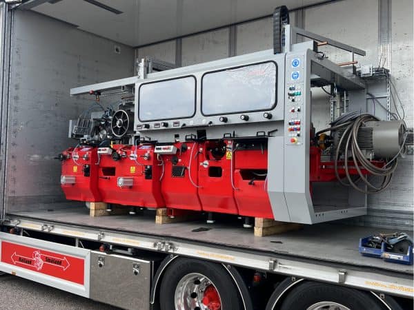 The planer was delivered by truck from Halmstad.